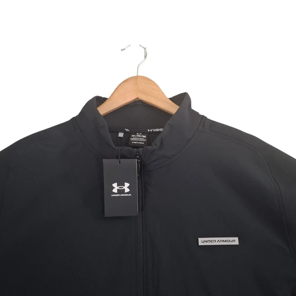 Under Armour Drive Pro Hybrid HZ Golf Mens 2XL Black 1/2 Zip Pullover Jacket NWT